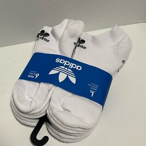 Adidas Men's White Socks - 6 Pack